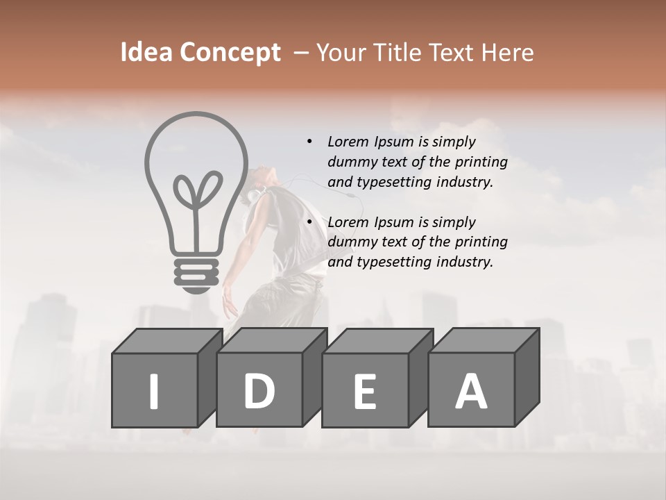 York Dancer Street PowerPoint Template