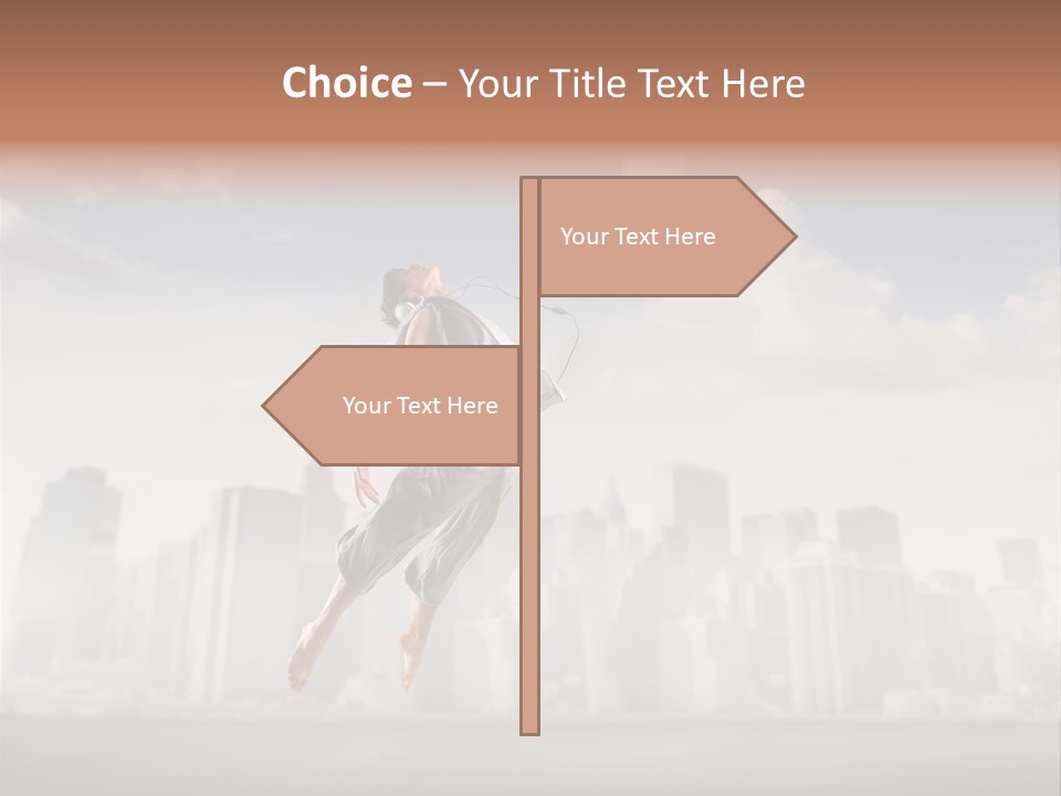 York Dancer Street PowerPoint Template