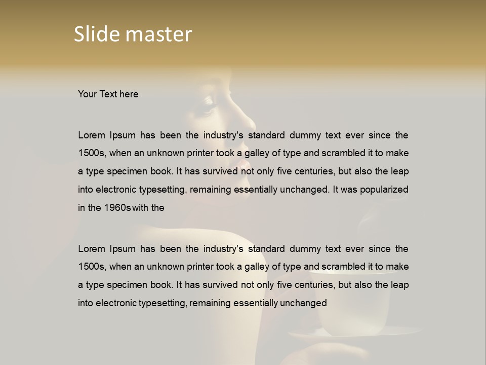 Enjoyment Mug Sensuality PowerPoint Template