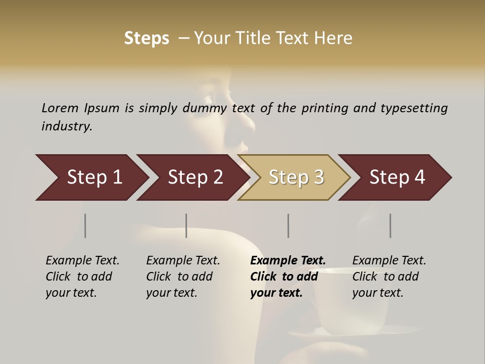 Enjoyment Mug Sensuality PowerPoint Template