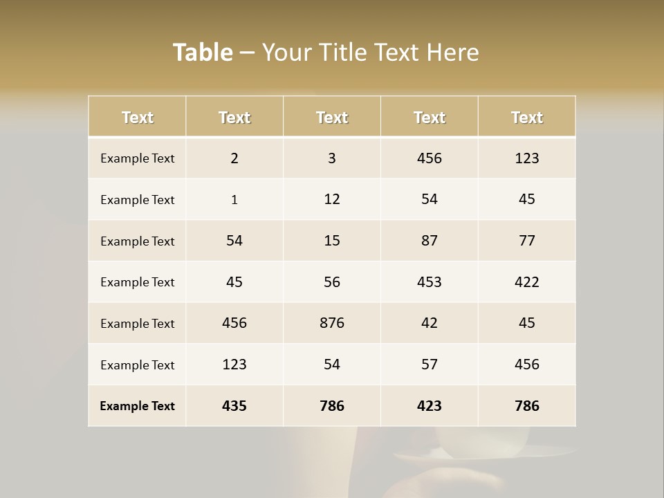 Enjoyment Mug Sensuality PowerPoint Template