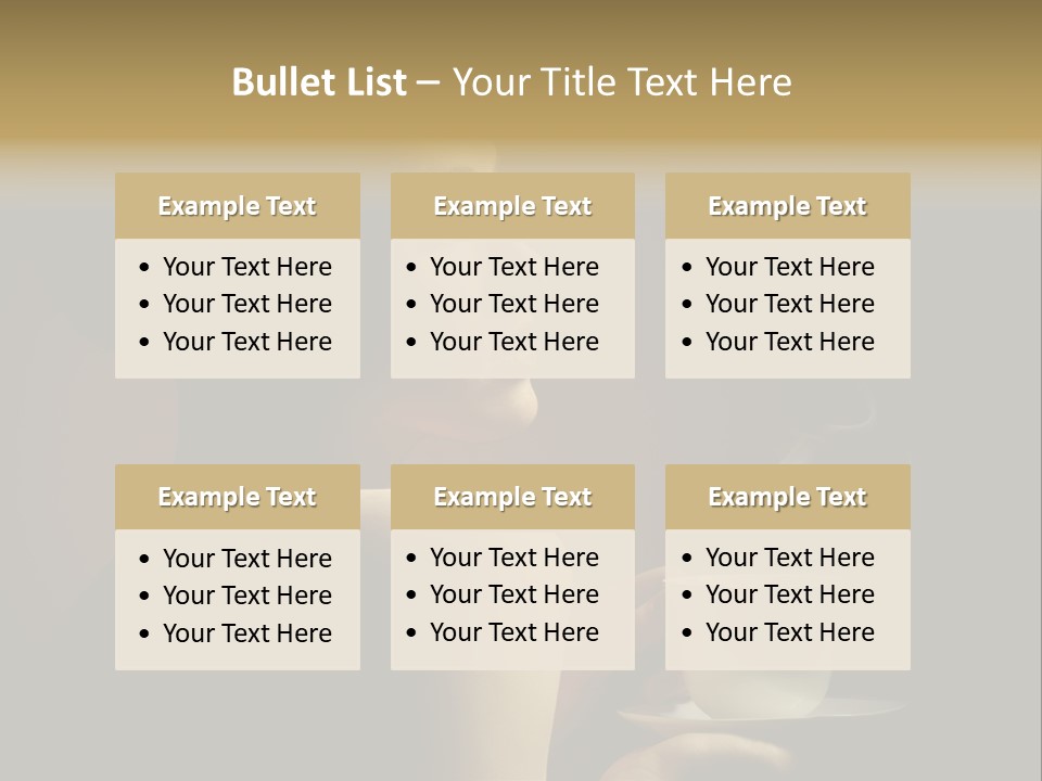 Enjoyment Mug Sensuality PowerPoint Template