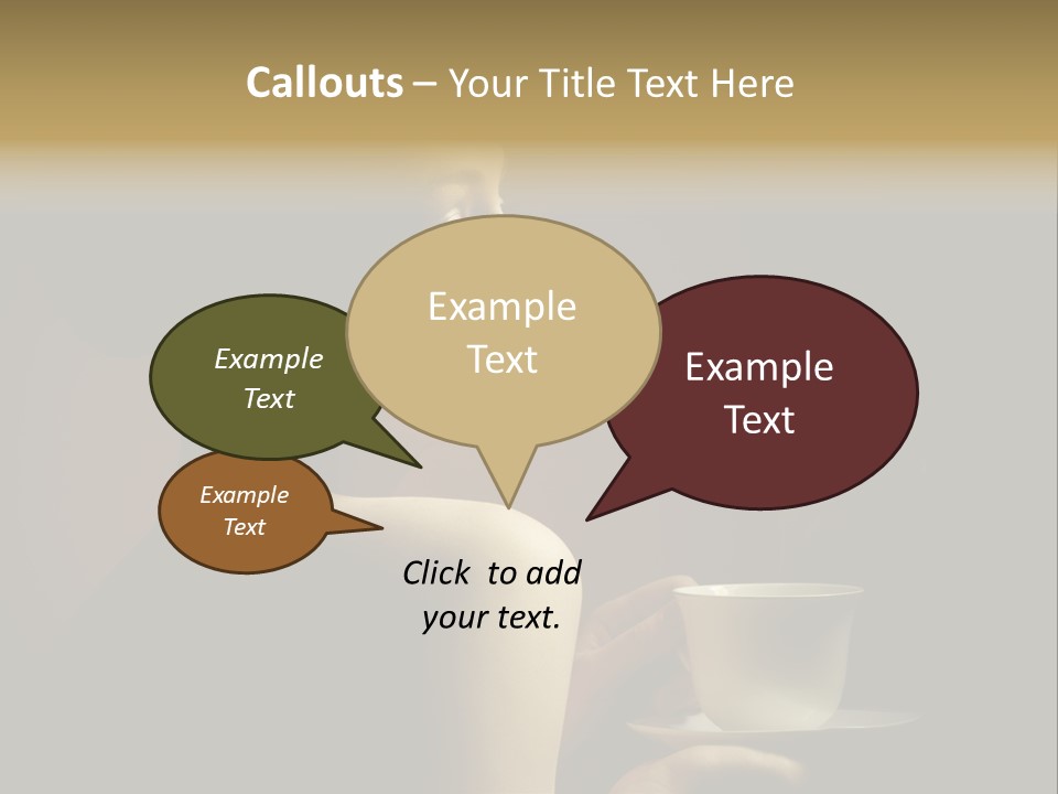 Enjoyment Mug Sensuality PowerPoint Template