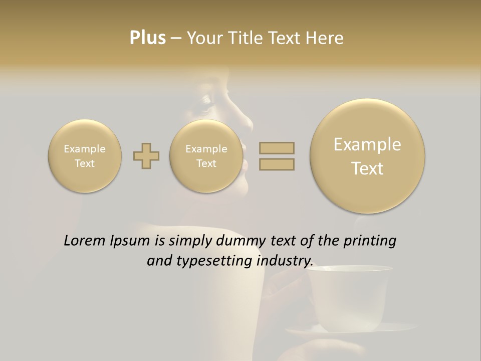 Enjoyment Mug Sensuality PowerPoint Template
