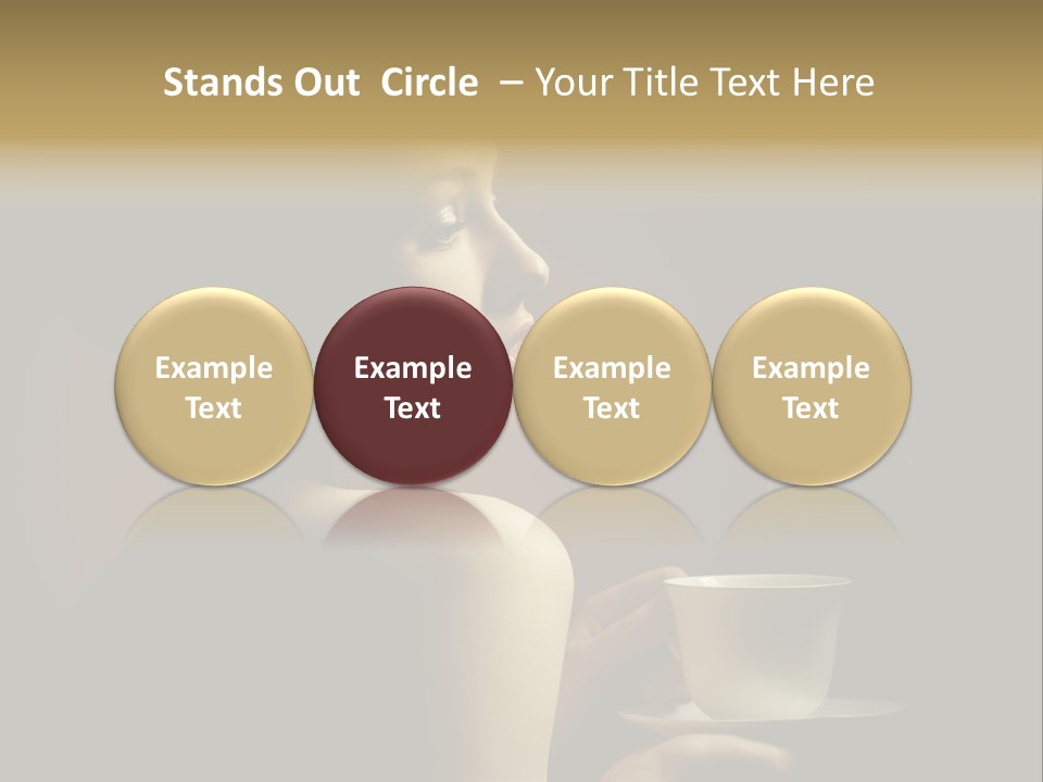 Enjoyment Mug Sensuality PowerPoint Template