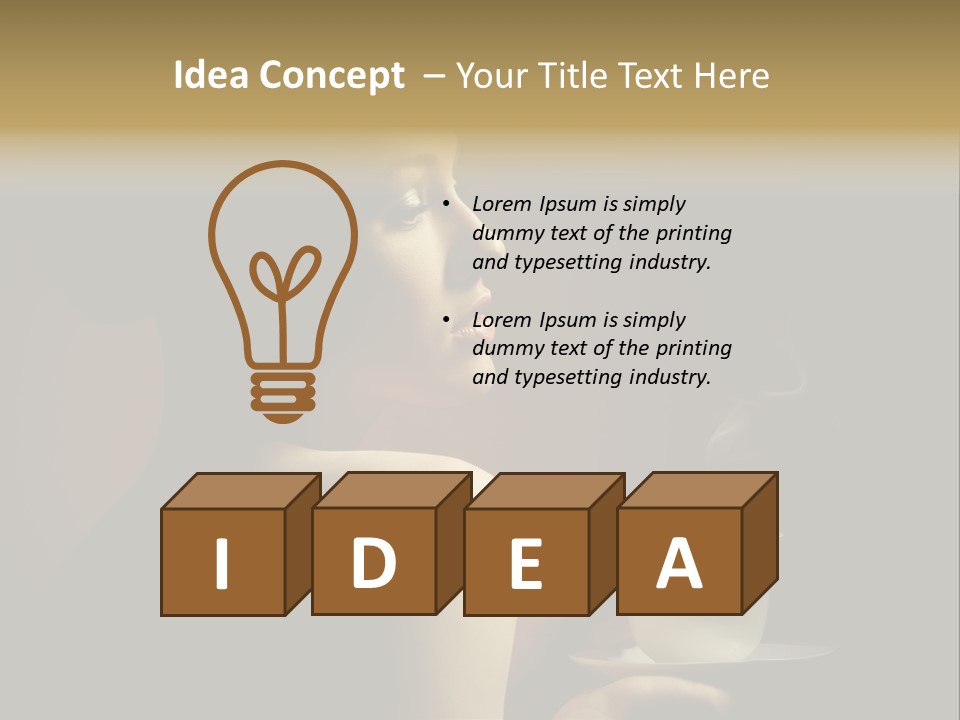 Enjoyment Mug Sensuality PowerPoint Template