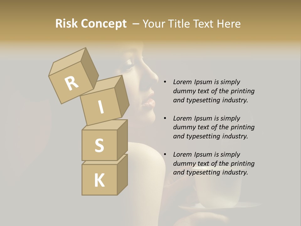 Enjoyment Mug Sensuality PowerPoint Template