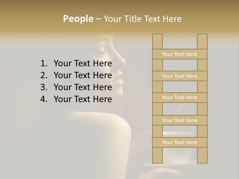 Enjoyment Mug Sensuality PowerPoint Template