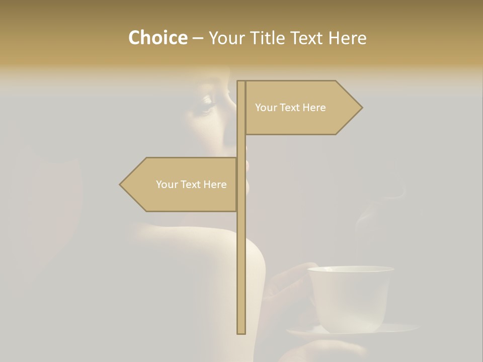 Enjoyment Mug Sensuality PowerPoint Template