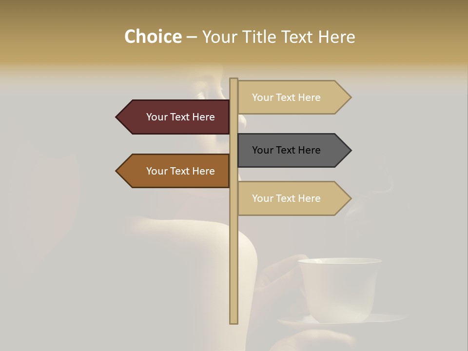 Enjoyment Mug Sensuality PowerPoint Template