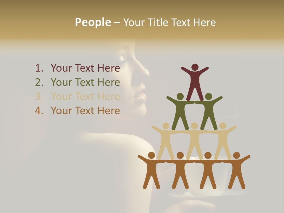 Enjoyment Mug Sensuality PowerPoint Template