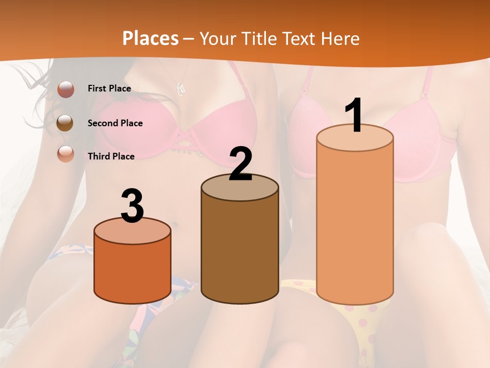 Caucasian White Breasts PowerPoint Template