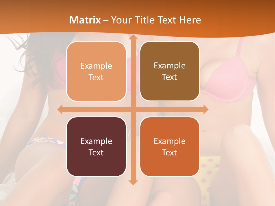 Caucasian White Breasts PowerPoint Template