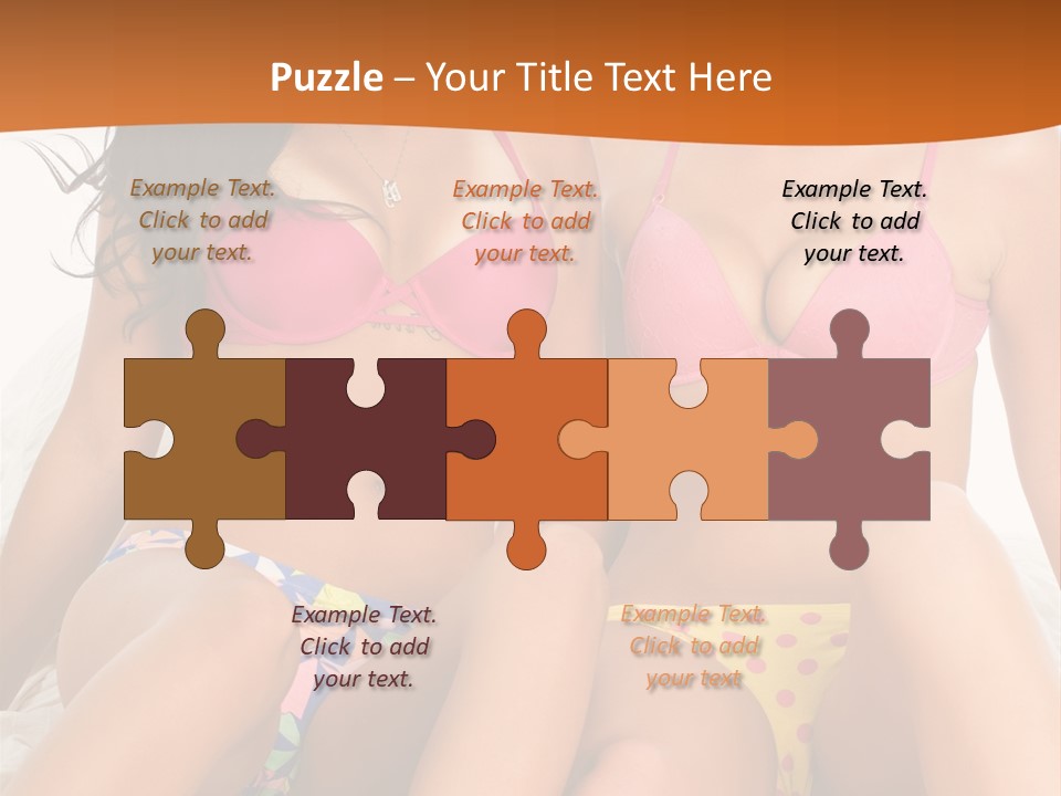 Caucasian White Breasts PowerPoint Template