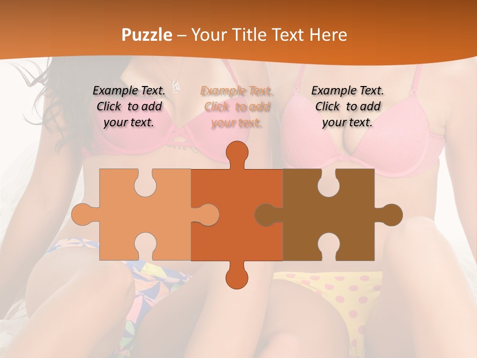 Caucasian White Breasts PowerPoint Template