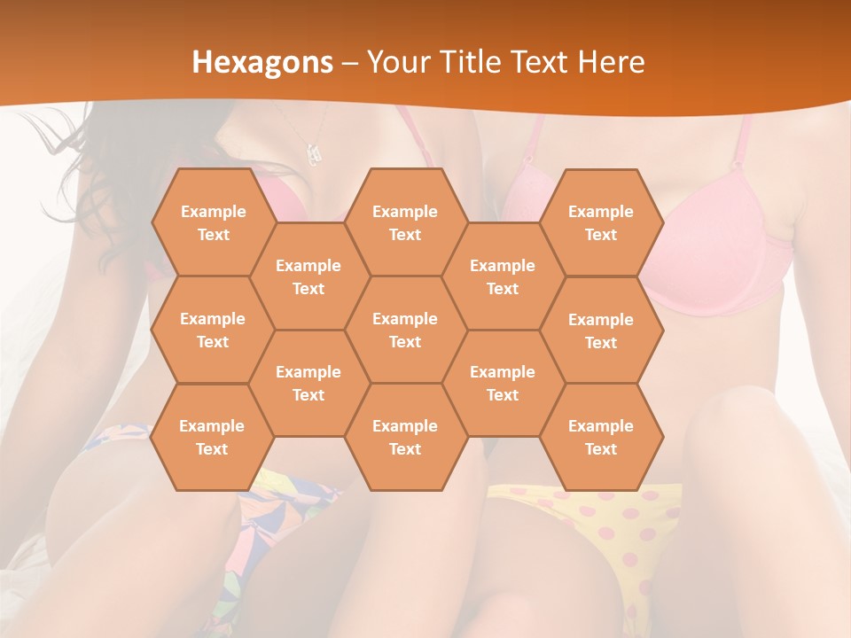 Caucasian White Breasts PowerPoint Template