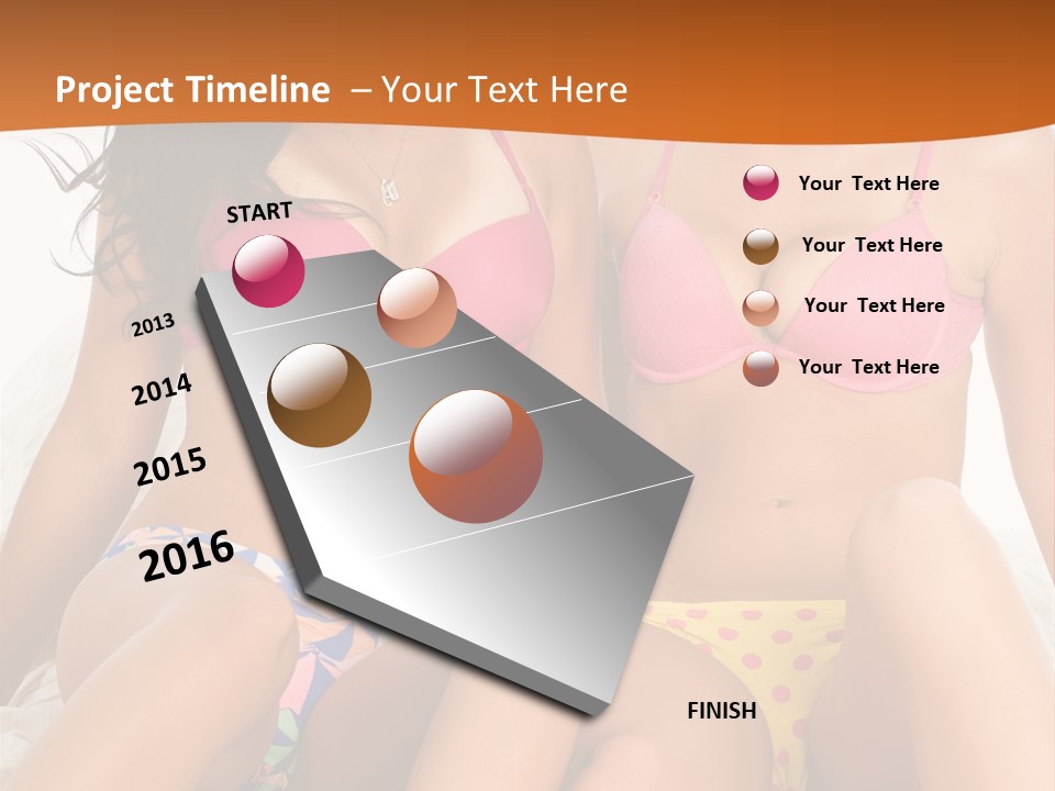 Caucasian White Breasts PowerPoint Template