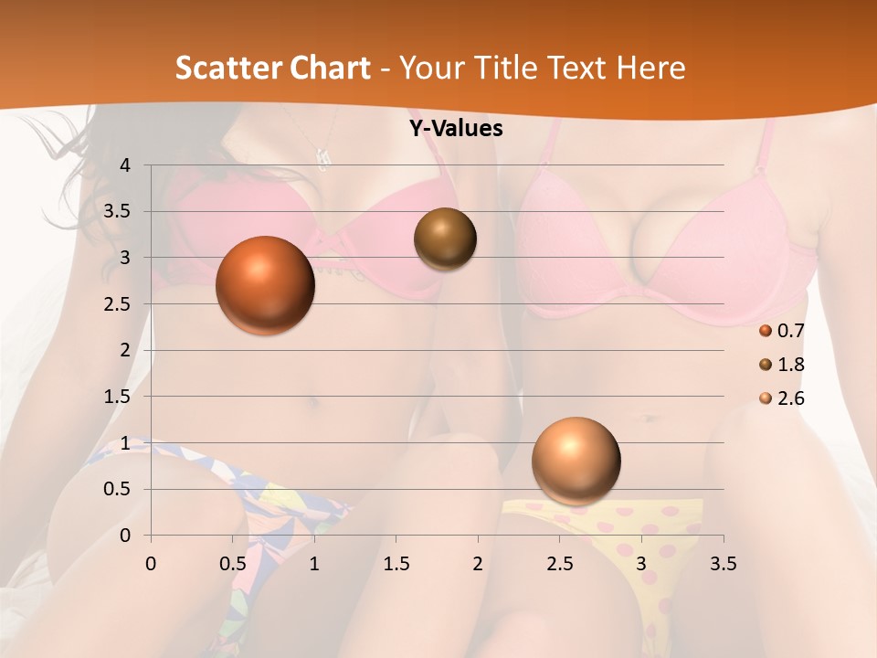 Caucasian White Breasts PowerPoint Template