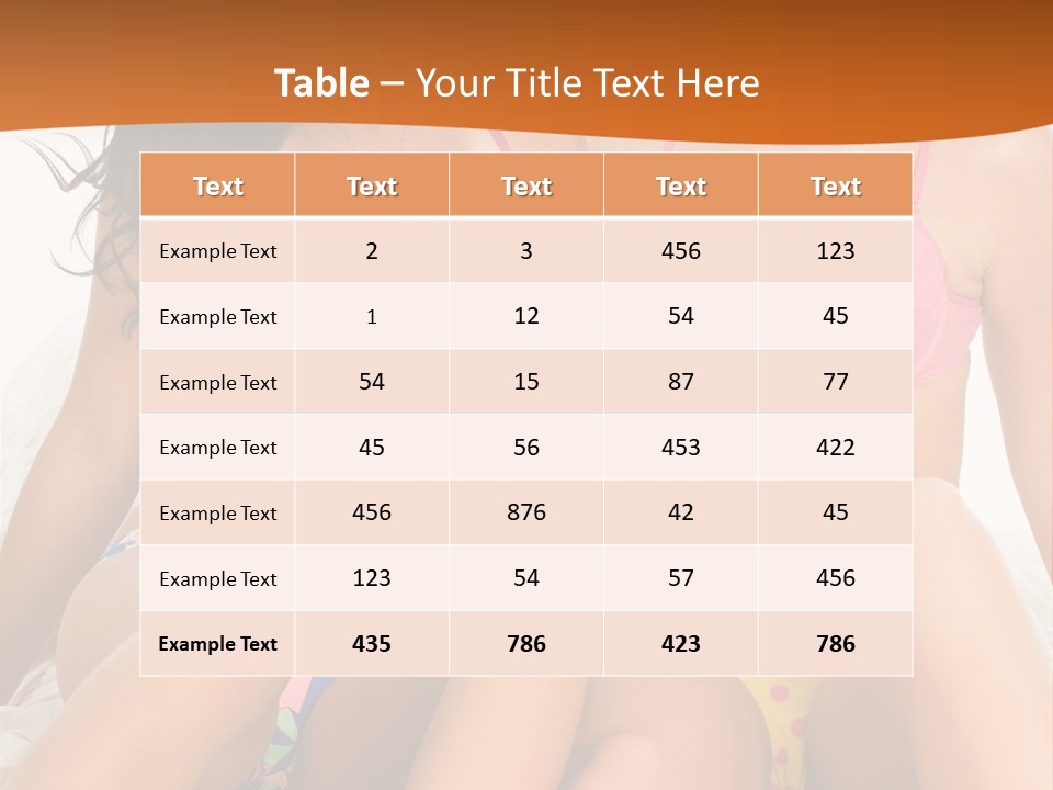 Caucasian White Breasts PowerPoint Template