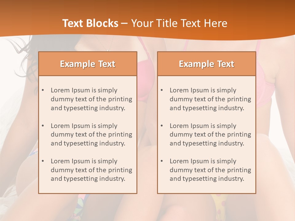 Caucasian White Breasts PowerPoint Template