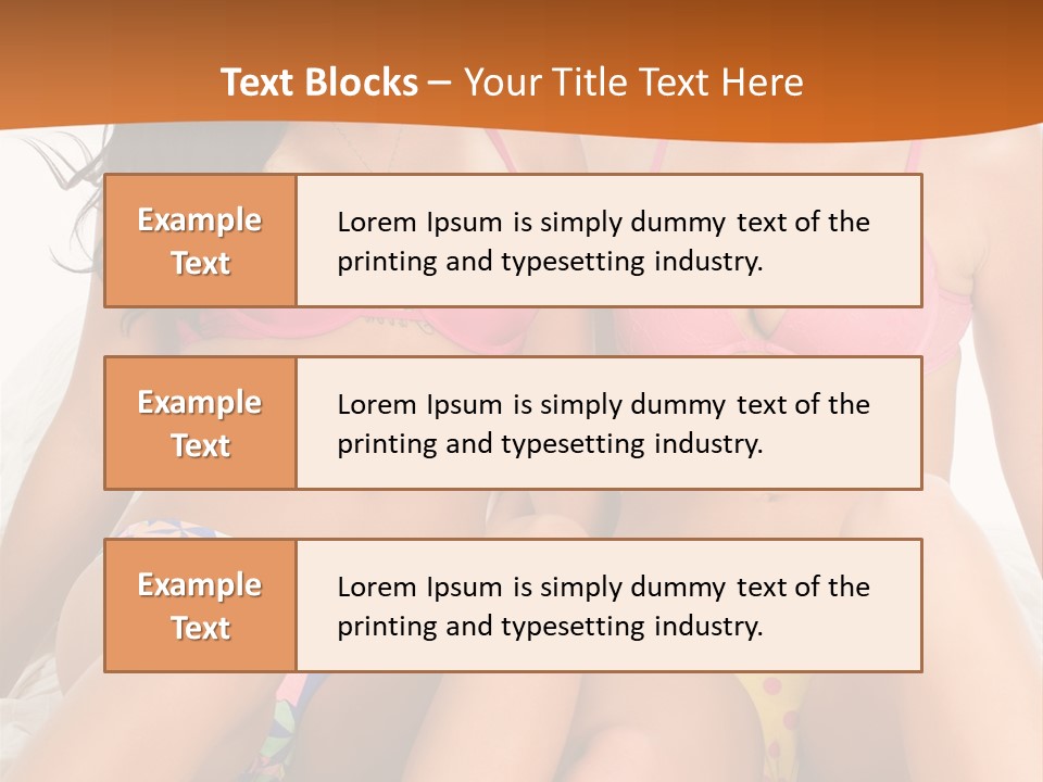 Caucasian White Breasts PowerPoint Template