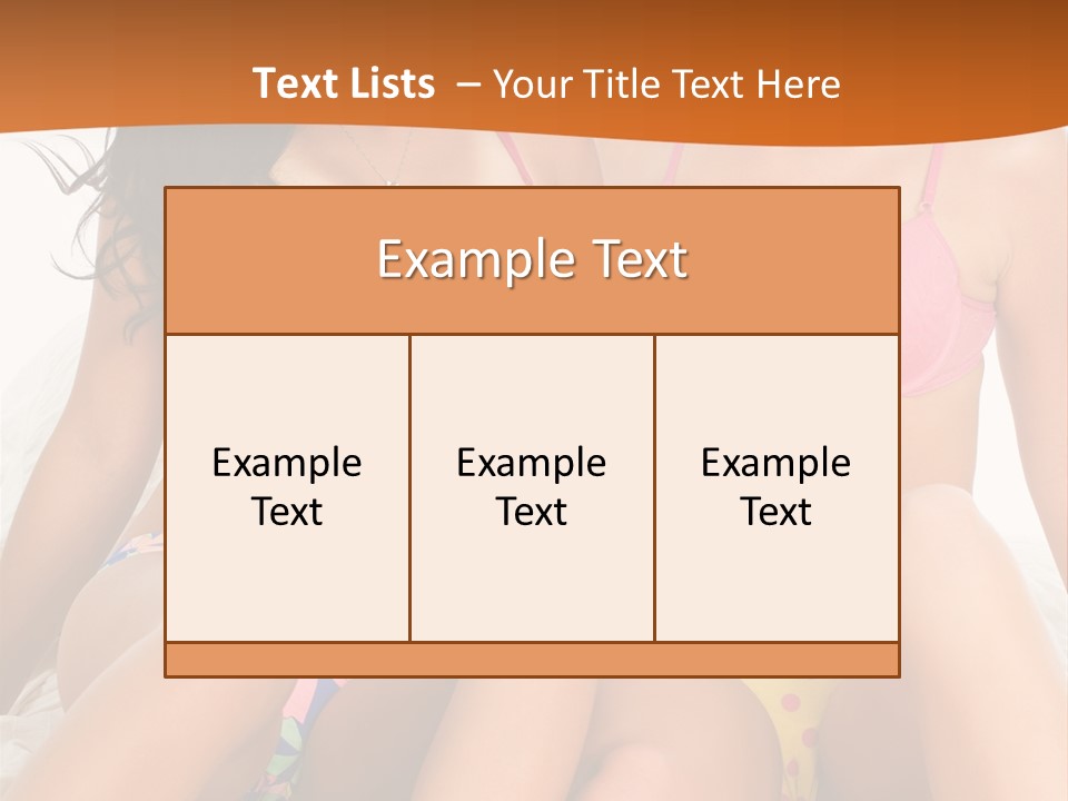 Caucasian White Breasts PowerPoint Template