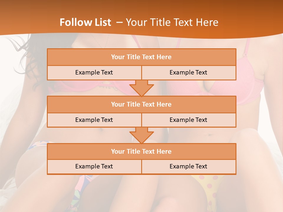 Caucasian White Breasts PowerPoint Template