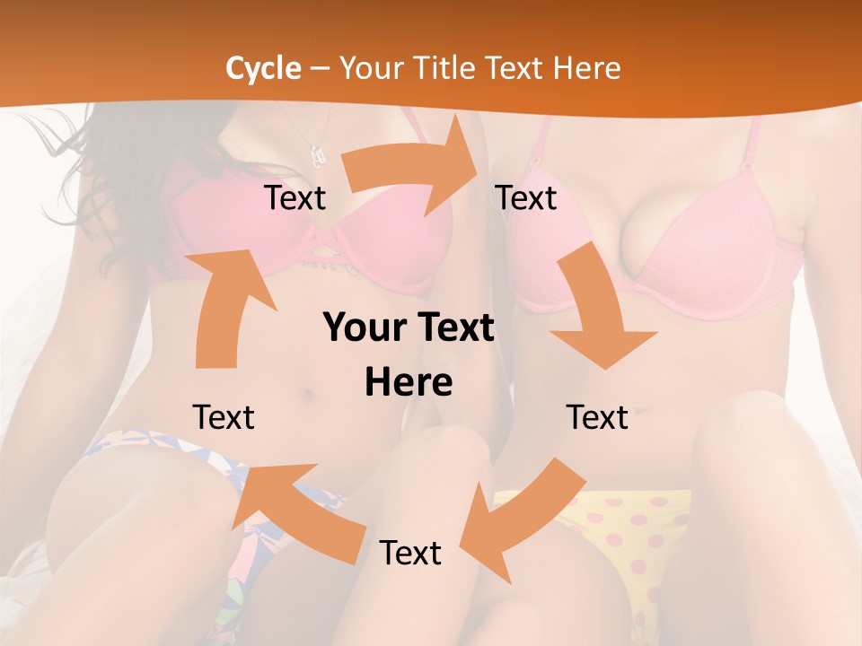 Caucasian White Breasts PowerPoint Template