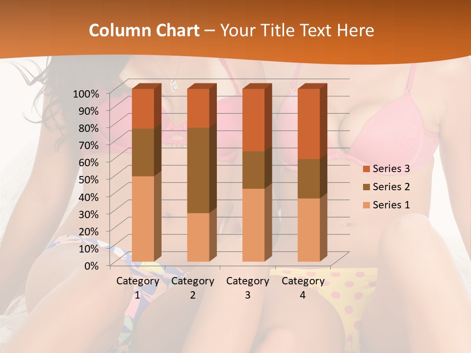 Caucasian White Breasts PowerPoint Template