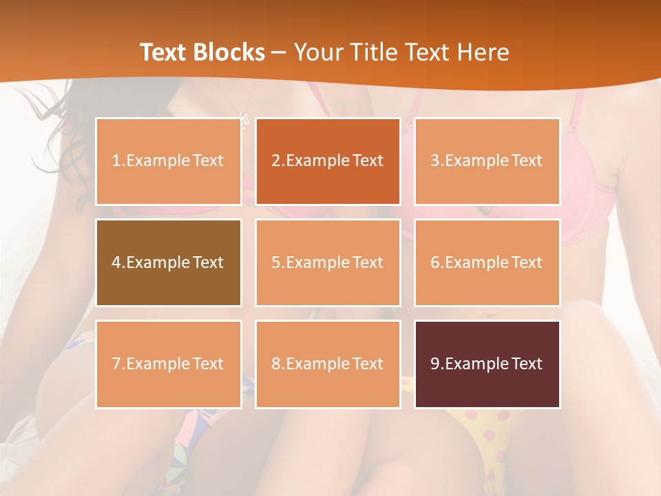 Caucasian White Breasts PowerPoint Template