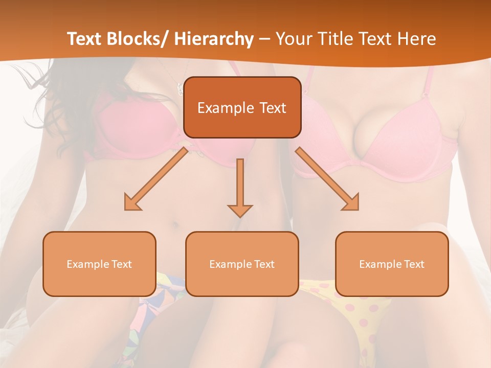 Caucasian White Breasts PowerPoint Template