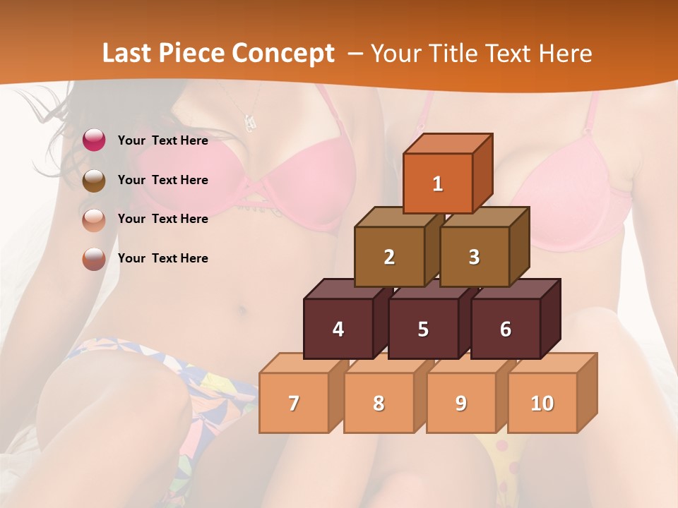 Caucasian White Breasts PowerPoint Template