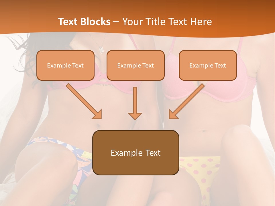 Caucasian White Breasts PowerPoint Template