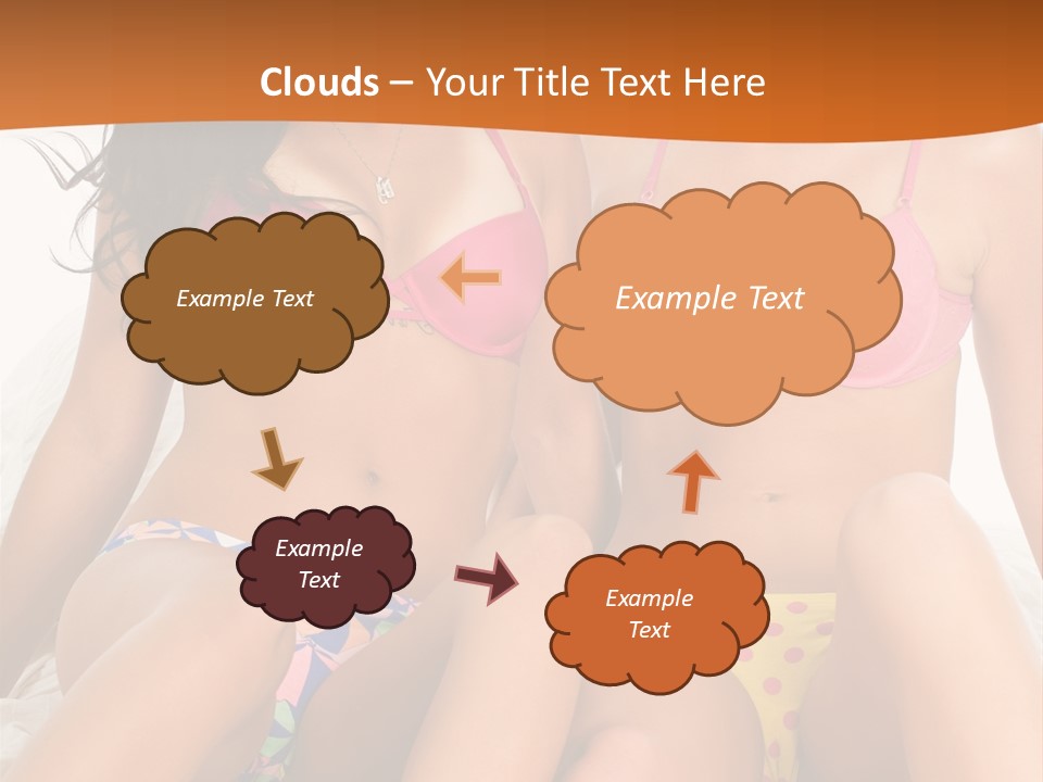 Caucasian White Breasts PowerPoint Template