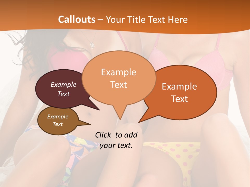 Caucasian White Breasts PowerPoint Template