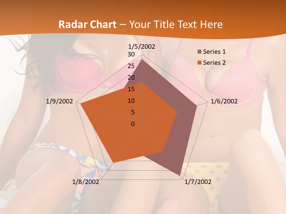 Caucasian White Breasts PowerPoint Template