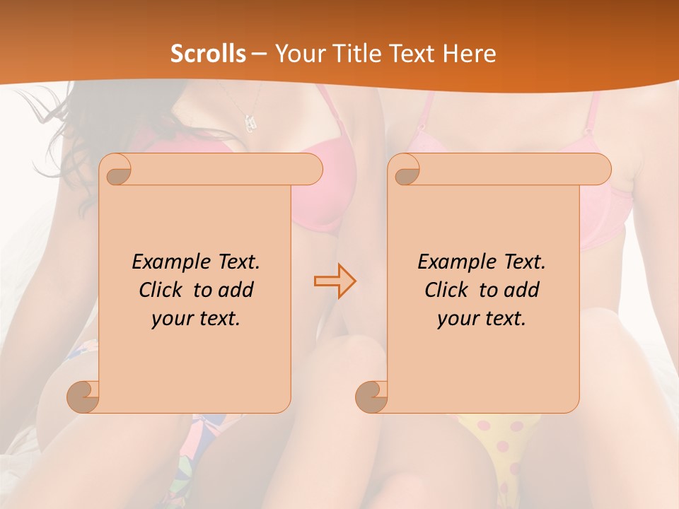 Caucasian White Breasts PowerPoint Template