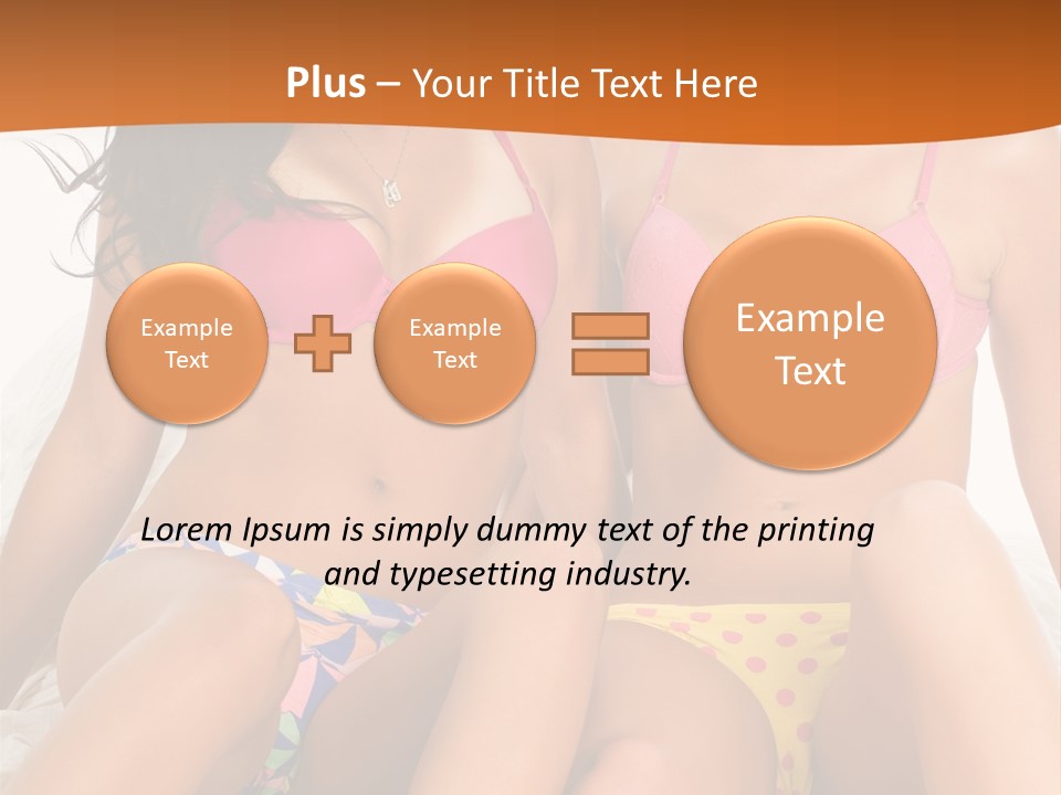 Caucasian White Breasts PowerPoint Template
