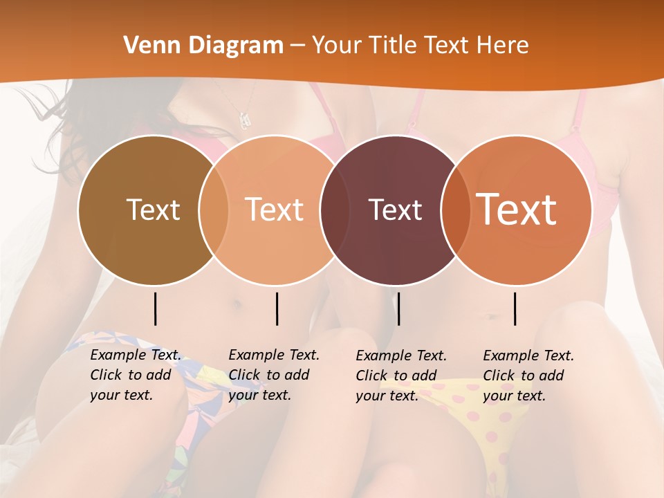 Caucasian White Breasts PowerPoint Template