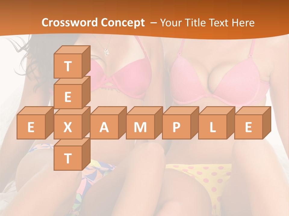 Caucasian White Breasts PowerPoint Template