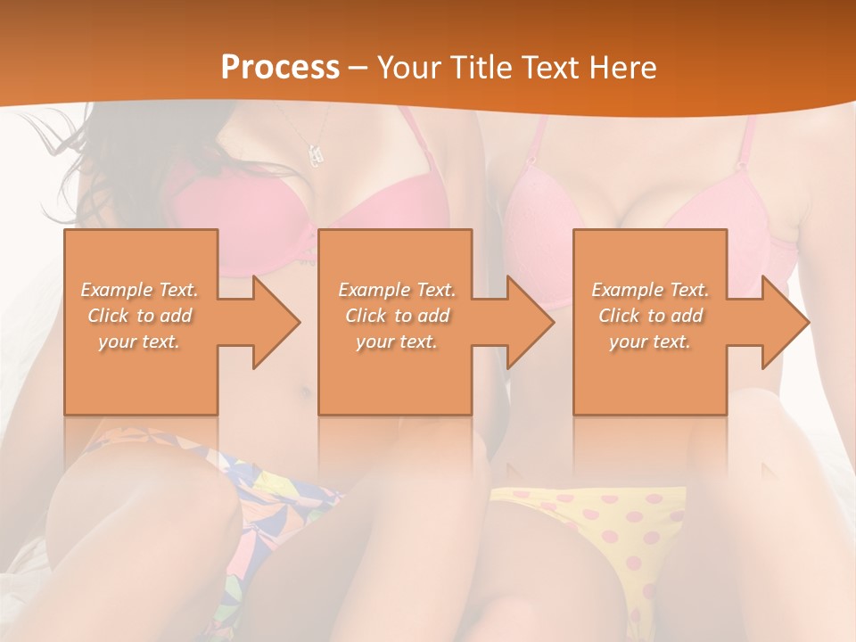 Caucasian White Breasts PowerPoint Template