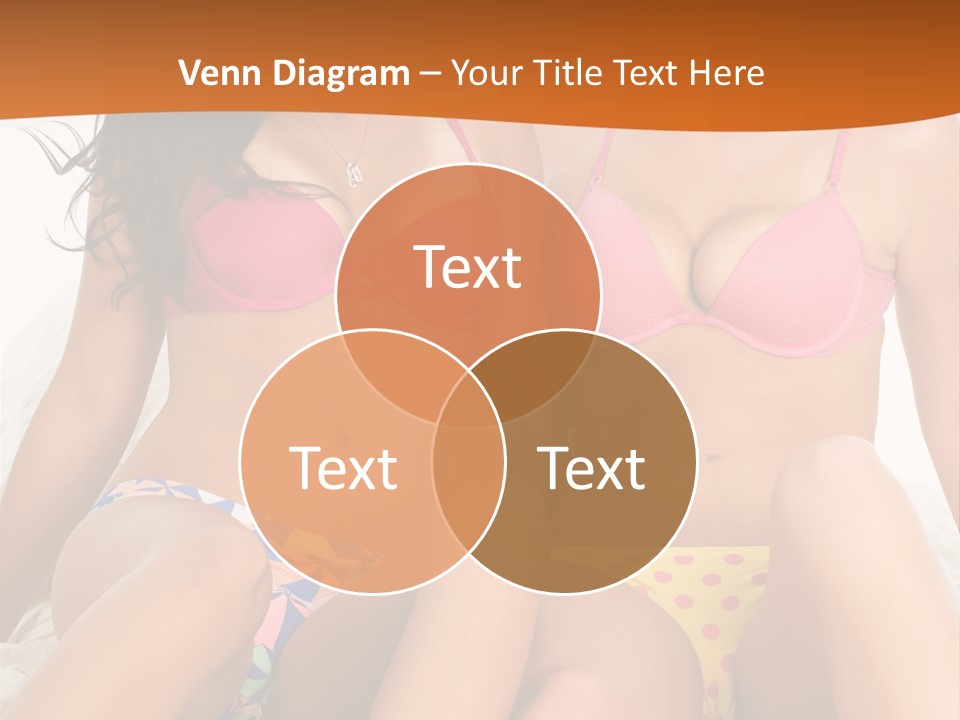 Caucasian White Breasts PowerPoint Template