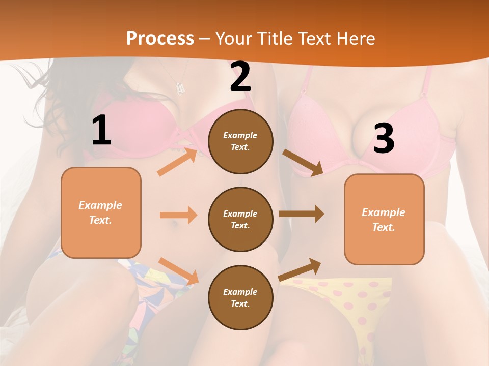 Caucasian White Breasts PowerPoint Template