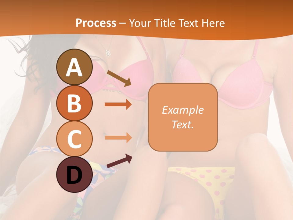 Caucasian White Breasts PowerPoint Template
