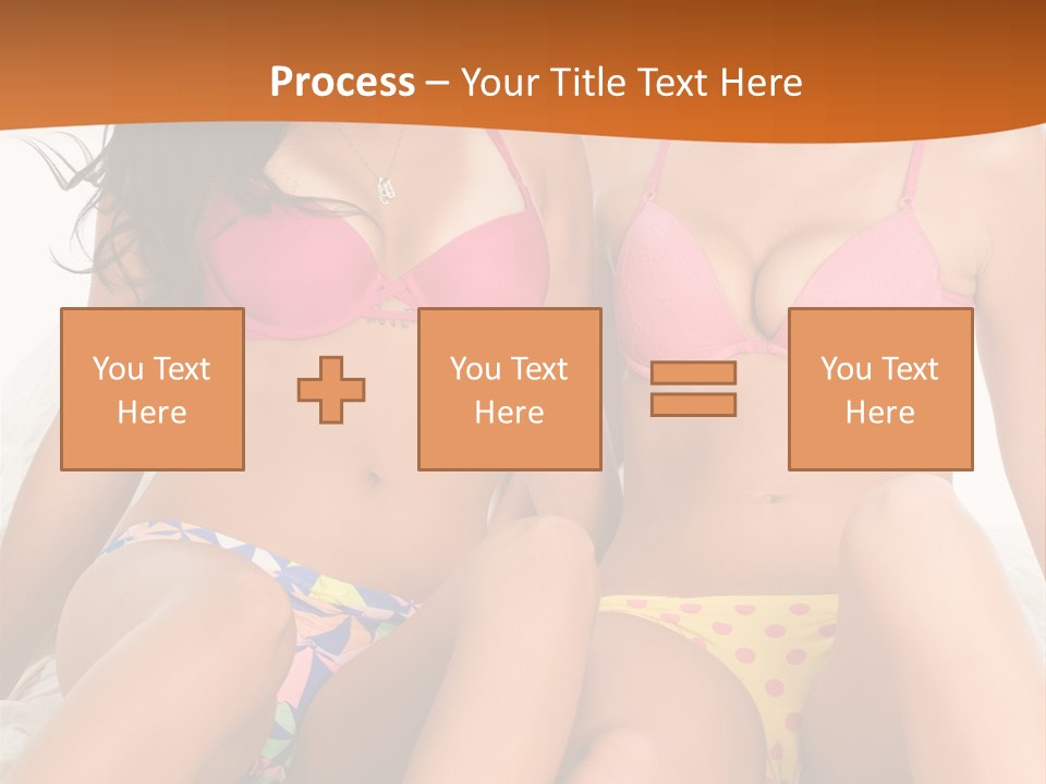 Caucasian White Breasts PowerPoint Template