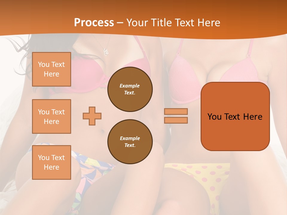 Caucasian White Breasts PowerPoint Template