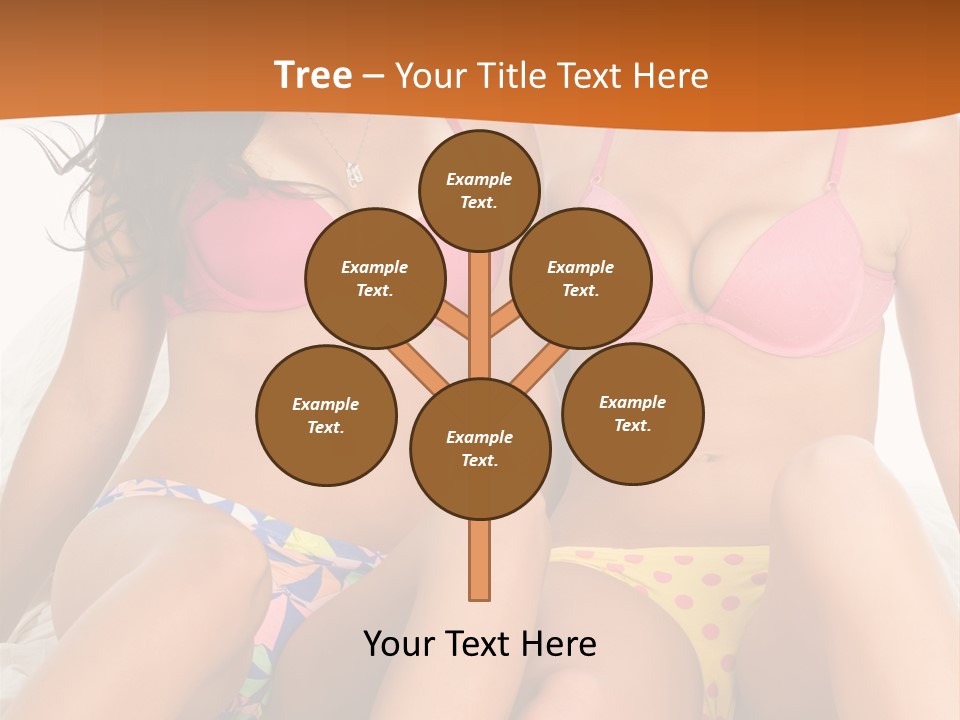 Caucasian White Breasts PowerPoint Template
