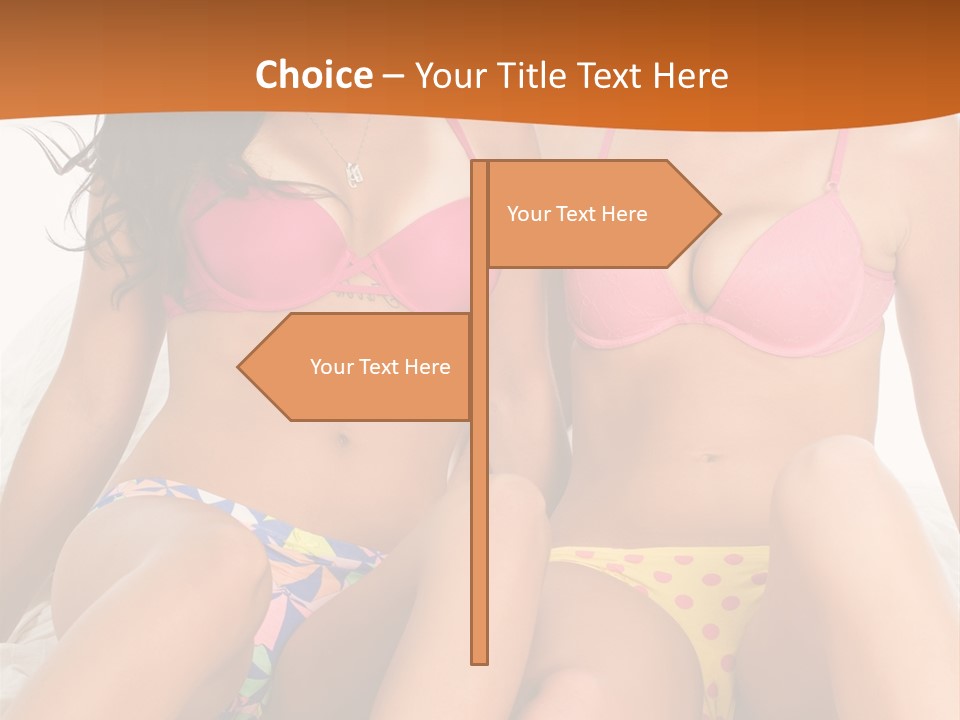 Caucasian White Breasts PowerPoint Template