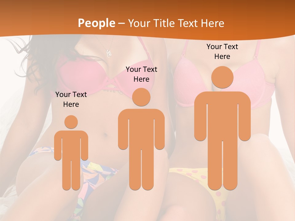 Caucasian White Breasts PowerPoint Template