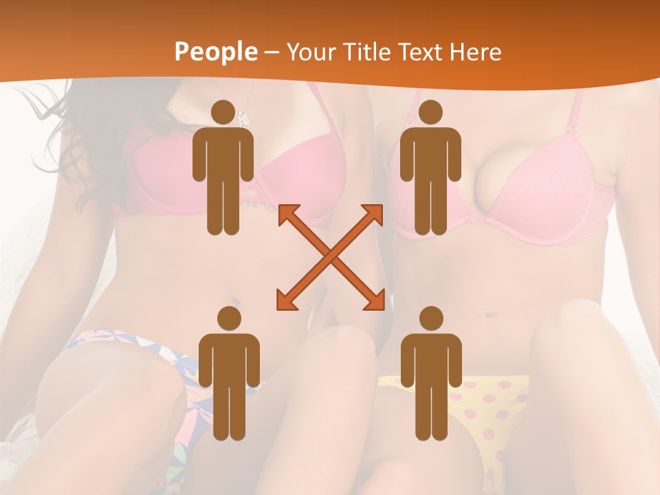 Caucasian White Breasts PowerPoint Template